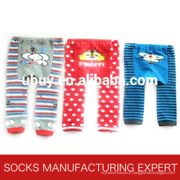 Collants sans pieds en coton coloré pour bébés